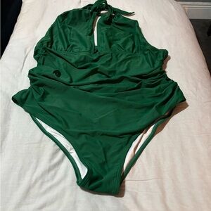 Green Halter Swimsuit
